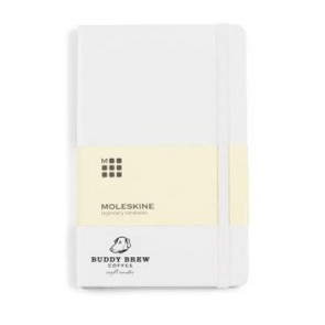 Moleskine Hard Cover Ruled Medium Notebook - White