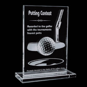 Cumberland Crystal Golf Award - 5 in. x 7 in.