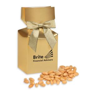 Virginia Peanuts in Gold Premium Delights Gift Box Imprinted Company Logo 