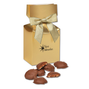 Gold Logo Gift Box w/Caramel Pecan Clusters