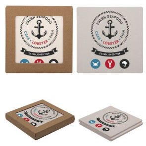 Square Two Coaster Set of 2