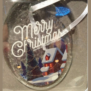 Hammered Glass Ornament - Oval