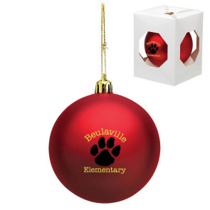 Custom Red Shatterproof Christmas Ornament