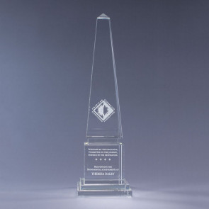 Athena Obelisk Optical Crystal Award - LG