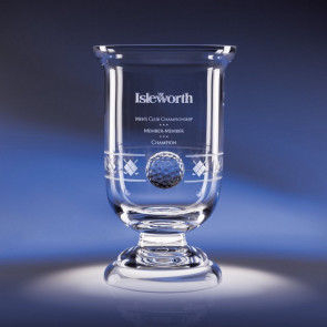Narrative Golf Cup with Raised Golf Ball and Etched Golf Motif - LG