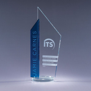 Skape - Starphire Crystal Award - Blue Accent - LG