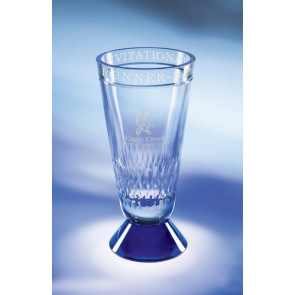 Expressions Vase - Blue Glass Base - Small
