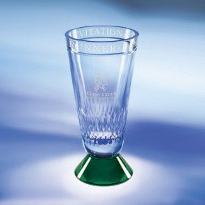 Expressions Award Vase - Green Glass Base - Medium