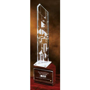 Harmonics (with Lighted Wood Base) Award Frank Lloyd Wright