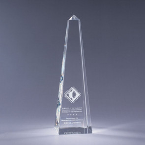 Obelisk Optical Crystal Award - LARGE