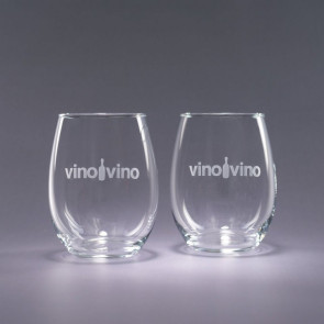 15oz. Trendsetter Stemless Wine Wine Glasses - Traveler Gift Box Set/2