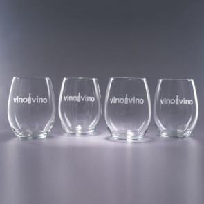 17oz. Trendsetter Stemless Wine Glasses Set of 4- Engraved