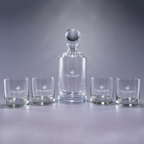 Uptown Decanter & Deluxe Bar Glasses Set of 5
