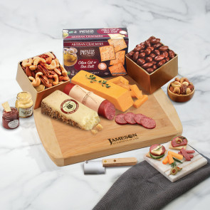 Memorable Charcuterie Board Decorated with Company Logo