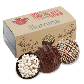 Hot Chocolate Bomb Gift Box - Deluxe Flavor - 2 Pack - Milk & Dark Delig
