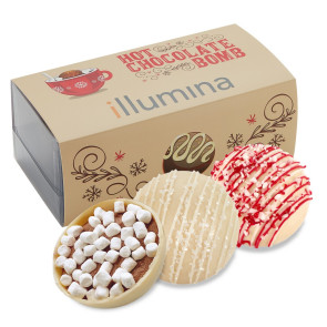 Hot Chocolate Bomb Gift Box - Deluxe Flavor - 2 Pack -White Chocolate Cr