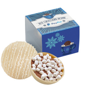 Hot Chocolate Bomb Gift Box w/ Sleeve - Deluxe Flavor - White Chocolate 