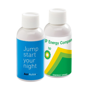 Energy Shot Bottles with Your Full Color Custom Design (2 oz.)