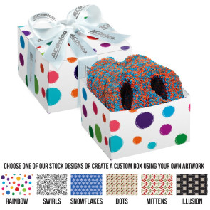 Gala Gift Box - 4 Chocolate Covered Pretzel Knots with Corporate