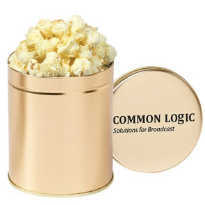 Gourmet Popcorn Tin (Quart) - White Cheddar Truffle Popcorn