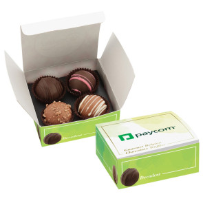 Belgian Truffle Box Featuring Soft-Touch Finish - 4 Piece
