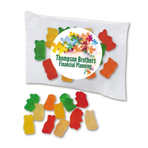 Custom Labeled Gummy Bears Individual Treat Bags