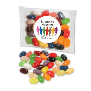 Jelly Belly Jelly Beans in a Cello Pouch with 4 Color Process Decal