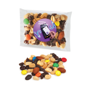 Country Style Trail Mix packaged in individual Cello Bags with Label