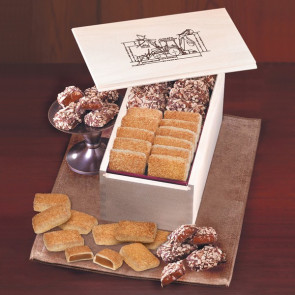 English Butter Toffee and Cinnamon Churro Toffee in Wooden Box