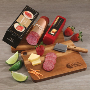 Gourmet Shelf-Stable Assortment with Acacia Charcuterie Serving Board