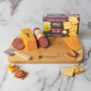 Wisconsin Charcuterie Sampler with Bamboo Board