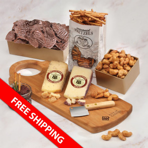 Gold Star Charcuterie Assortment with eco-friendly bamboo board
