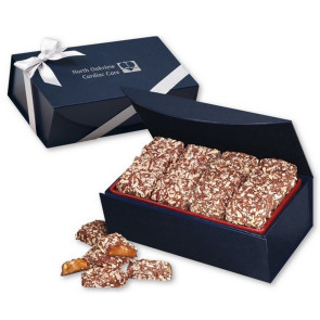 English Butter Toffee in Navy Magnetic Closure Gift Box