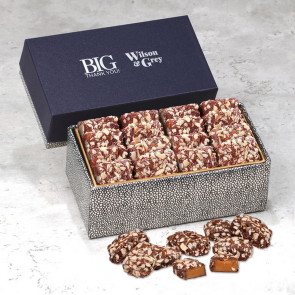 English Butter Toffee in Navy & Silver Gift Box