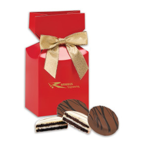 Chocolate Covered Oreo ® Cookies in Red Premium Delights Gift Box