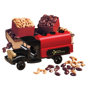 1920-Era Tank Truck with Chocolate Almonds and Fancy Cashews