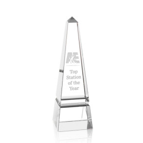 Groove Obelisk Optical Crystal Award