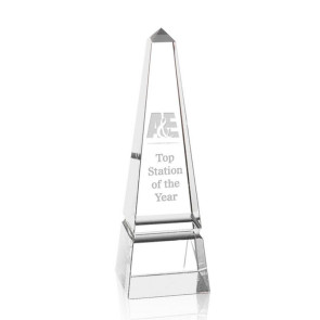 Groove Obelisk Optical Crystal Award