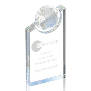 Globe Axis Optical Crystal Award