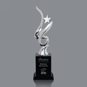 Lorita Star Award - Silver/Black 12 1/2in.