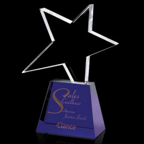 Falcon Star Award - Optical/Blue 8 in.