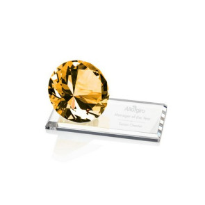 Gemstone Award on Starfire - Amber