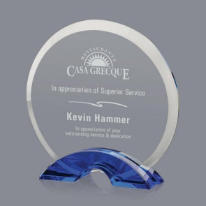 Huber Optical Crystal Award - Blue