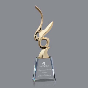Tatiana Award - Gold/Clear 12 1/4 in