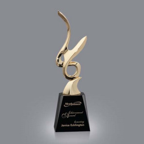 Tatiana Award - Gold/Black 12 1/4 in