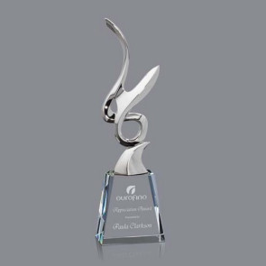 Tatiana Award - Silver/Clear 12 1/4 in