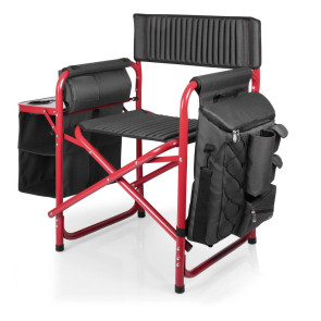 Fusion Backpack Chair with Cooler, (Dark Grey with Red)