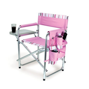 Sports Chair, (Pink with Stripes)