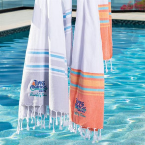 Mediterranean Peshtemal Beach Towel (Embroidered)