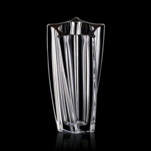 Manzini Barrel Award Vase - 12 in. Crystalline